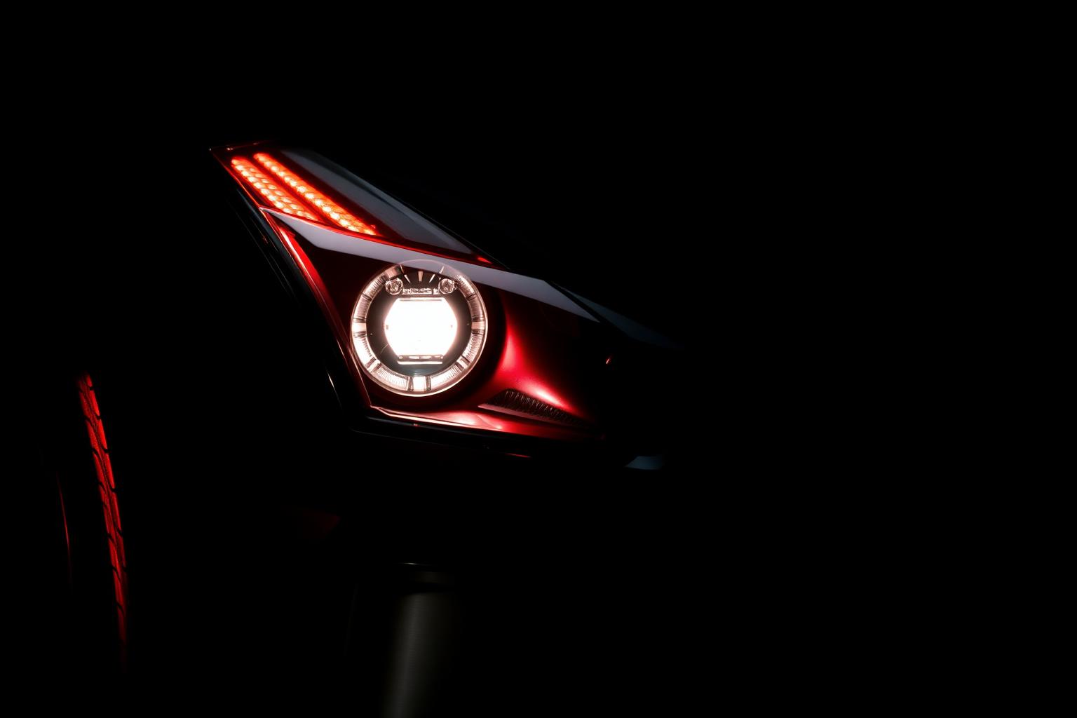 Premium sportwagen koplamp detail